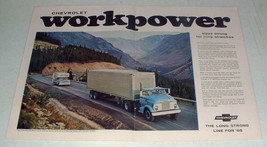 1965 Chevrolet E80 Diesel Tractor, Fleetside Pickup Ad - $18.49