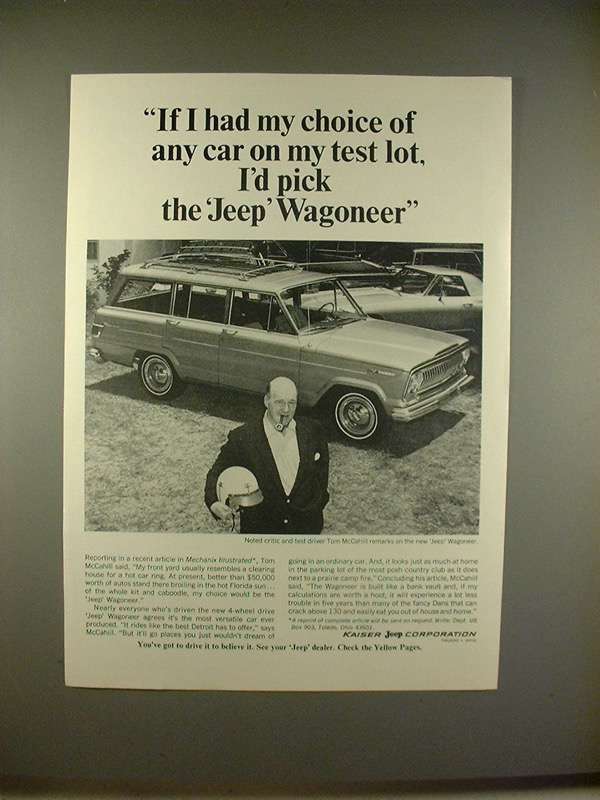 1966 Jeep Wagoneer Ad w/ Tom McCahill - My Choice - £13.99 GBP