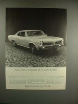 1966 Pontiac Tempest Car Ad - Corporate Ad - $18.49
