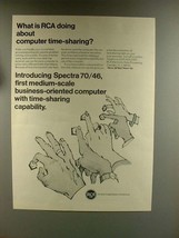 1967 RCA Spectra 70 Computer Ad - Time-Sharing - £14.78 GBP