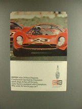1967 Champion Spark Plugs Ad - Lorenzo Bandin, Ferrari - £14.54 GBP