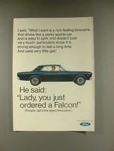 1967 Ford Falcon Car Ad - Lady, You Just Ordered! - £14.50 GBP