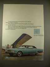 1968 Lincoln Continental Car Ad - Designers, Engineers - £14.55 GBP