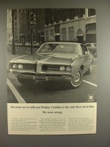1968 Pontiac Le Mans Car Ad - Fleet Car to Buy - £14.44 GBP