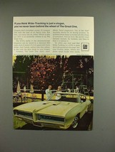 1968 Pontiac GTO Car Ad - Wide Tracking Just a Slogan - $18.49