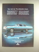 1969 Chrysler Newport Custom 4-Door Hardtop Car Ad - $18.49