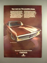 1969 Chrysler Three Hundred 2-Door Hardtop Car Ad! - $18.49