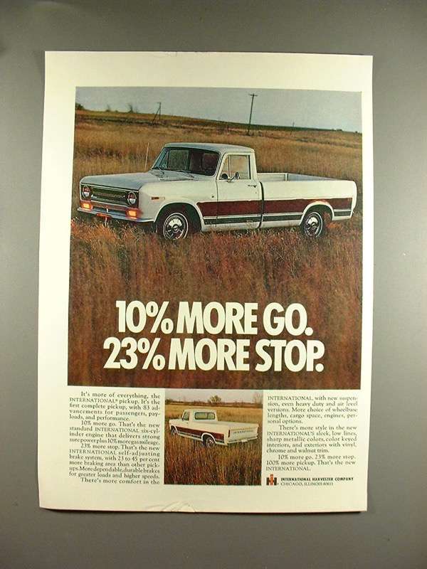 Primary image for 1969 International Harvester Pickup Truck Ad!