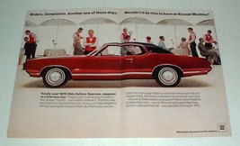 1970 Oldsmobile Cutlass Supreme Car Ad - Escape - $18.49