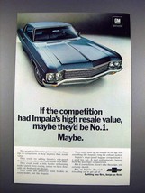 1970 Chevrolet Impala Car Ad - High Resale Value - £14.45 GBP