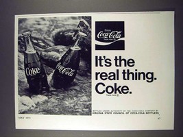 1971 Coca-Cola Soda Ad - It&#39;s The Real Thing Coke - $18.49