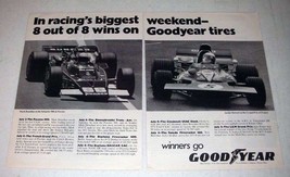 1971 Goodyear Tire Ad w/ Mark Donohue & Jackie Stewart - $18.49
