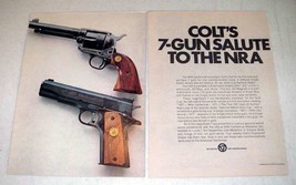 1971 Colt NRA Centennial Gun Ad - SAA, National Match - $18.49