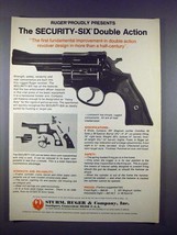 1971 Ruger Security-Six Double Action Revolver Gun Ad! - $18.49