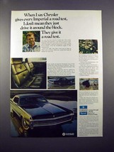 1971 Chrysler Imperial Car Ad - Gives a Road Test - £14.82 GBP