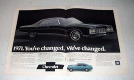 1971 Chevrolet Caprice Sedan Car Ad - We&#39;ve Changed - £14.81 GBP