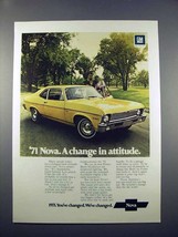 1971 Chevrolet Nova Car Ad - A Change in Attitude - £14.81 GBP