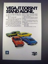 1971 Chevrolet Vega Car Ad - Doesn&#39;t Stand Alone - £14.81 GBP