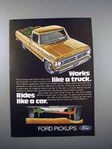 1971 Ford Pickup Truck Ad - Rides Like A Car! - £14.55 GBP