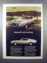 1971 Ford Mustang Mach I Car Ad - Personal Thing - $18.49