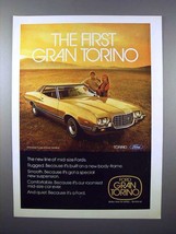 1972 Ford Gran Torino 2-Door Hardtop Car Ad! - £14.54 GBP