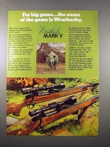 1972 Weatherby Mark V Rifle Ad - For Big Game, Rhino - £13.88 GBP