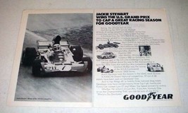 1972 Goodyear Tire Ad w/ Jackie Stewart - Grand Prix - $18.49
