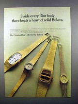 1972 Bulova Christian Dior GK, BW, GM, EF Watch Ad! - £14.73 GBP
