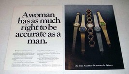 1972 Bulova Mini Accutron A, J, H, D, F Watch Ad! - £14.78 GBP