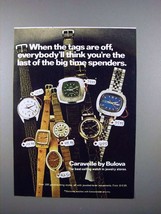 1972 Bulova Caravelle Watch Ad - Big Time Spenders! - £14.77 GBP