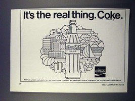 1972 Coca-Cola Soda Ad - It's the Real Thing Coke! - £14.78 GBP