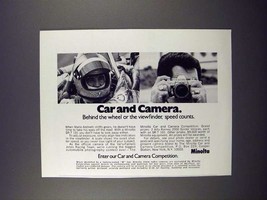 1972 Minolta SR-T 101 Camera Ad w/ Mario Andretti! - $18.49