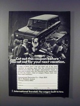 1972 International Harvester Travelall Ad - Cut Coupon - $18.49