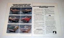 1972 AMC Car Ad - Hornet, Gremlin, Javelin, Matador + - £14.54 GBP