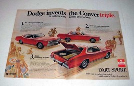 1972 Dodge Dart Sport Car Ad - Invents the Convertriple - $18.49