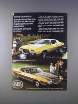 1972 Ford Gran Torino 2-Door, 4-Door Hardtop Car Ad! - $18.49