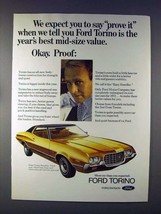 1972 Ford Gran Torino Hardtop Car Ad - Prove It! - £14.74 GBP
