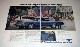 1973 Chevrolet Impala Custom Coupe Car Ad - Value! - £14.78 GBP