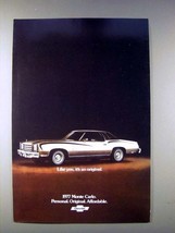 1977 Chevrolet Monte Carlo Car Ad - It&#39;s An Original! - £14.45 GBP