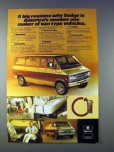 1977 Dodge Sportsman Van Ad - 6 Big Reasons! - £14.53 GBP