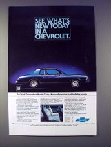 1977 Chevrolet Monte Carlo Car Ad - What's New Today - $18.49