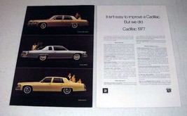 1977 Cadillac Fleetwood, Coupe deVille, Sedan Car Ad - £14.74 GBP