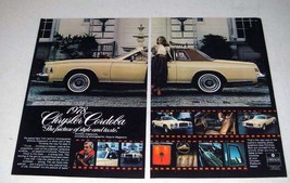 1978 2-page Chrysler Cordoba Car Ad - Style and Taste - £14.76 GBP