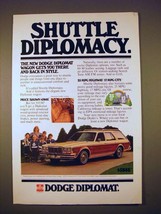 1978 Dodge Diplomat Car Ad - Shuttle Diplomacy! - $18.49
