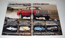 1979 Dodge Prospector Truck Ad - Cost Less Right Now! - £14.55 GBP