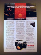 1981 Pentax ME Super Camera Ad - Aim, Focus, Shoot - £14.78 GBP