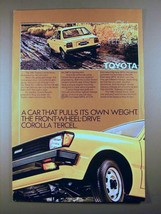 1981 Toyota Corolla Tercel Car Ad - Pulls Own Weight - $18.49