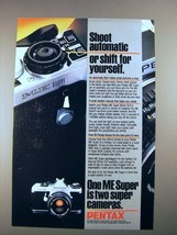 1982 Pentax ME Super Camera Ad - Shoot Automatic - £14.65 GBP