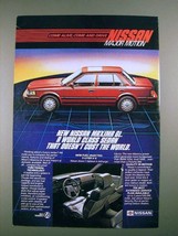 1984 Nissan Maxima GL Car Ad - World Class Sedan - $18.49