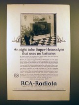 1925 RCA Radiola 30 Radio Ad - 8 Tube Super-Heterodyne - £14.74 GBP